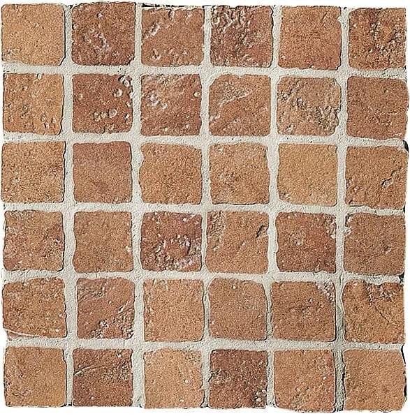 Settecento Maya Azteca Mosaico Granato Su Rete 32.7x32.7