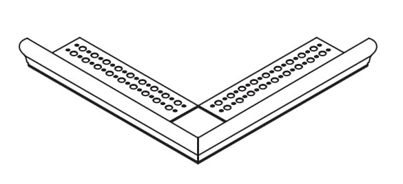 Settecento Maya Azteca Torello Per Angolare Con Rete Avorio Set 2 Pcs 5x32.7