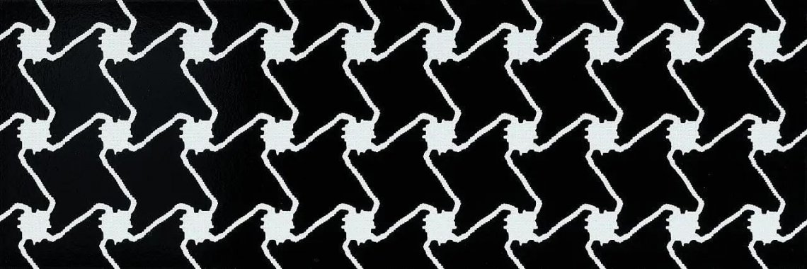 Settecento Neo Pop Le Petit Pied De Poule Black On White 24x72