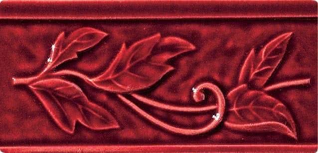 Settecento The Traditional Style Fregio Burgundy Listello 7.5x15