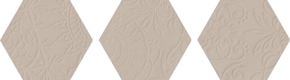 Settecento The Wharfs Decoro Esagona City Garden Choco Set 3 Pcs 26x30