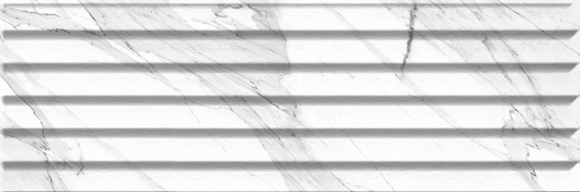 Super Ceramica Carrara Relieve Stripe Blanco Br 20x60