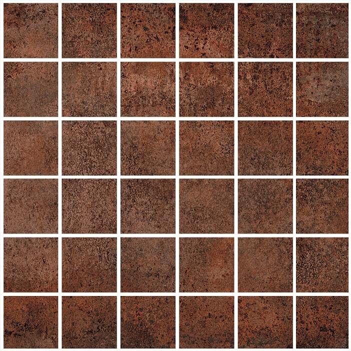 Tagina Metal Mosaico Corten 5X5 30x30