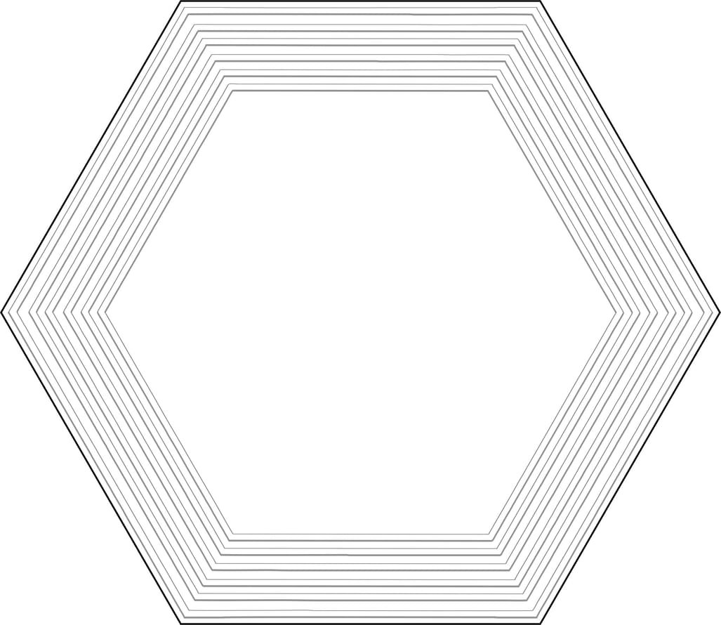 Tubadzin Cielo E Terra Dekor Bianco Geometry 2 Mat 19.2x22.1
