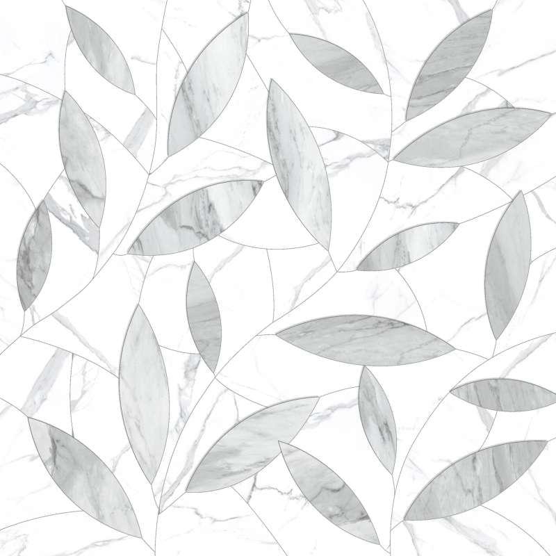 Vallelunga Cut On Size Arredo Foglie Carrara Argenta 240x240