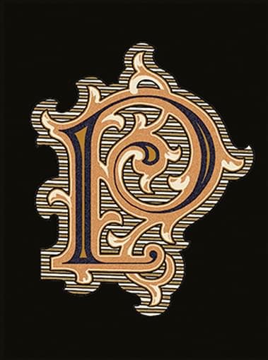 Versace Alphabet Lettera Nera P 14.5x19.4 Versace Alphabet Lettera Nera P 14.5x19.4