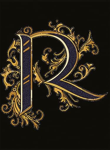 Versace Alphabet Lettera Nera R 14.5x19.4