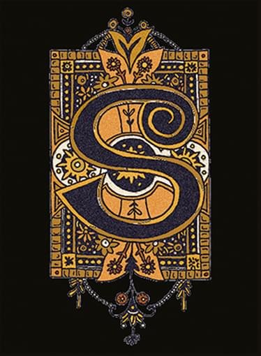 Versace Alphabet Lettera Nera S 14.5x19.4