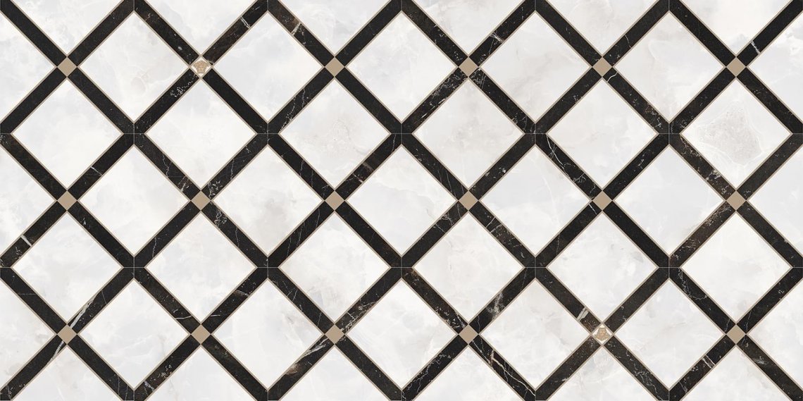 Versace Emote Bianco Nero Decoro Intreccio 39x78