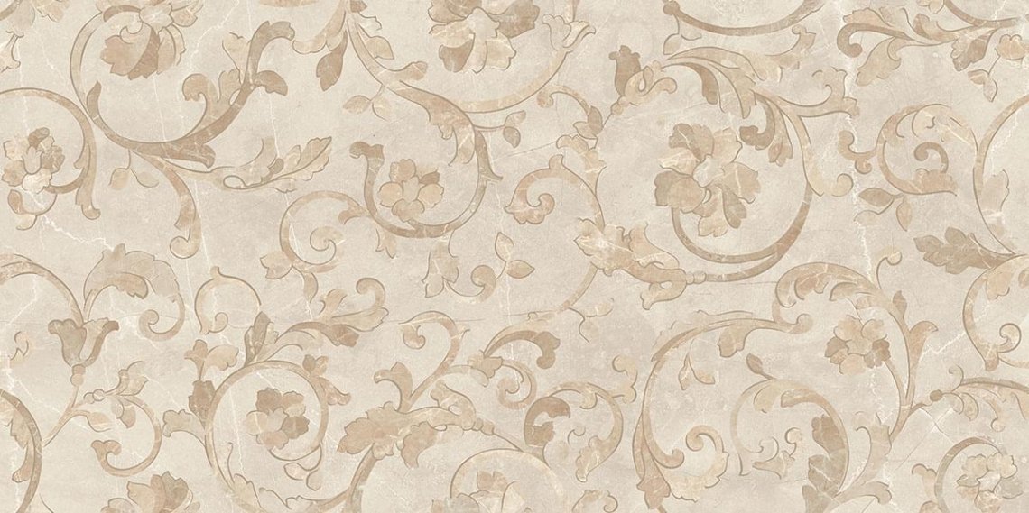 Versace Emote Decoro Floreale Crema Marfil 39x78
