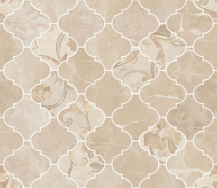 Versace Emote Mosaico Arabescato Decorato Crema 35x35