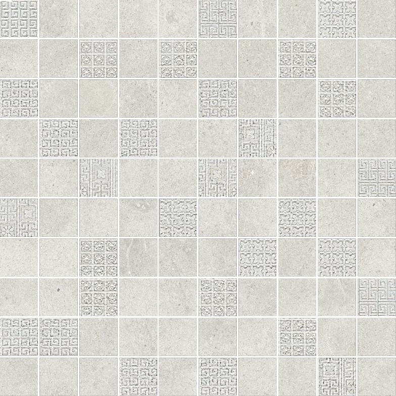 Versace Greek Mosaici T100 Decorato Bianco 40x40