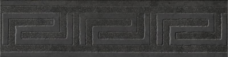 Versace Palace Gold Fascia Greca Black 9.8x39.4