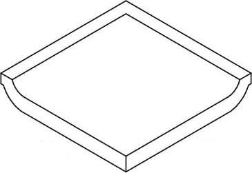 VitrA Color Ral 1500 Black Covebase Internal Corner Matt 5x5