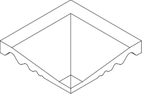 VitrA Color Ral 1500 Black Shower Inclined Edge Internal 10x10 VitrA Color Ral 1500 Black Shower Inclined Edge Internal 10x10