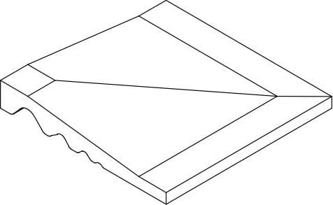 VitrA Color Ral 9016 White Shower Inclined Edge External 10x10