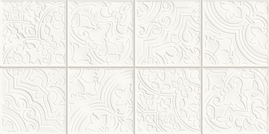 VitrA CraftMix Cream Scored Artisan Decor Patchwork Glossy 30x60