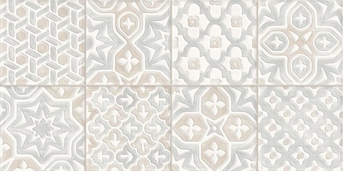 VitrA CraftMix Sand Scored Regular Decor Patchwork Glossy 30x60