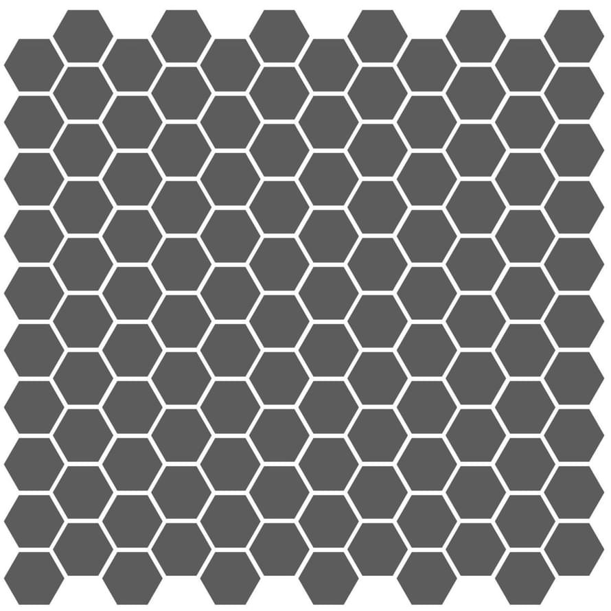 VitrA Miniworx Color Ral 0005500 Dark Grey Hexagon Matt Nn 2.5x2.5 30x30
