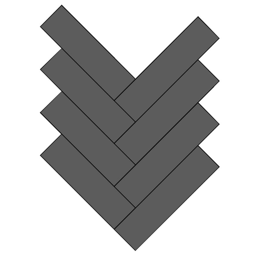 VitrA Miniworx Ral 0005500 Dark Grey Herringbone Matt Nn 5x20 30x30