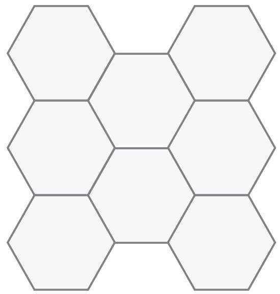 VitrA Miniworx Ral 0005500 Dark Grey Hexagon Matt Nn 8x9 27x27