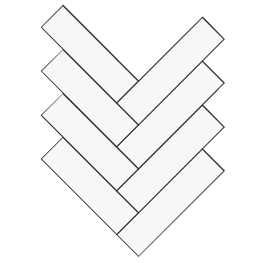 VitrA Miniworx Ral 9016 White Matt Glossy Herringbone Mix 5x20 30x30