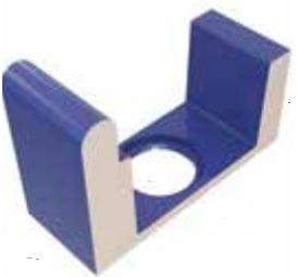 VitrA Pool Ral 2307015 Blue High Water Level Overflow Half Wide Channel With Outlet Glossy 12.5x25