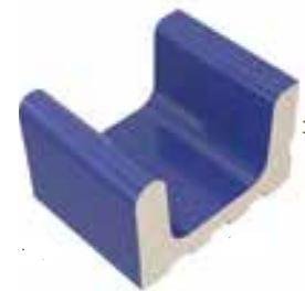 VitrA Pool Ral 2307015 Blue Low Water Level Overflow Half Narrow Channel Glossy 12.5x25