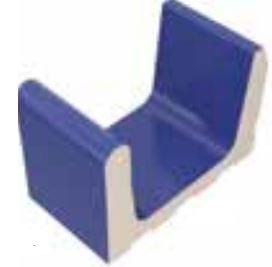 VitrA Pool Ral 2307015 Blue Low Water Level Overflow Half Wide Channel Glossy 12.5x25