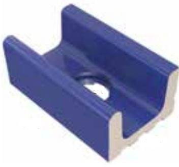 VitrA Pool Ral 2307015 Blue Low Water Level Overflow Narrow Channel With Outlet Glossy 12.5x25