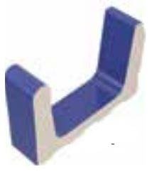 VitrA Pool Ral 2307015 Blue Low Water Level Overflow Quarter Wide Channel Glossy 12.5x25