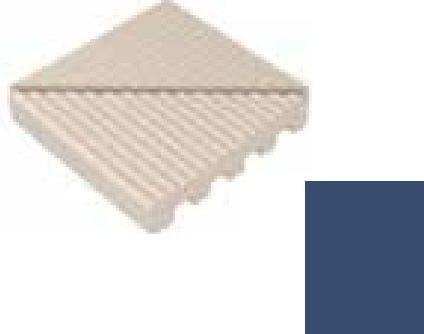VitrA Pool Ral 5000 Violet Blue Ribbed Tile Corner C 12.5x12.5