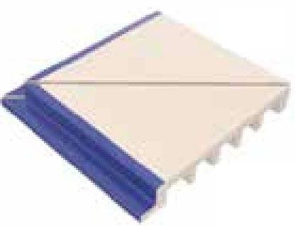 VitrA Pool Ral 5002 Cobalt Blue Channel Edge External Corner Matt 25x25