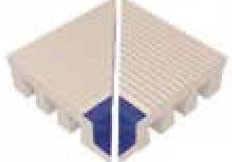 VitrA Pool Ral 5002 Cobalt Blue Channel Edge Internal Corner Glossy 12.5x12.5
