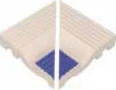 VitrA Pool Ral 5002 Cobalt Blue Edge With Finger Grip Internal Corner Glossy 12.5x12.5