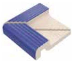 VitrA Pool Ral 5002 Cobalt Blue High Water Level Overflow Edge External Corner Glossy 12.5x12.5