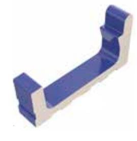 VitrA Pool Ral 5002 Cobalt Blue High Water Level Overflow Quarter Narrow Channel Glossy 5.5x24.4