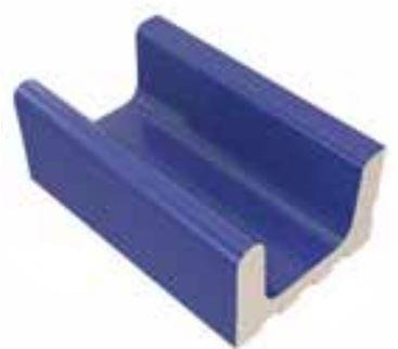 VitrA Pool Ral 5002 Cobalt Blue Low Water Level Overflow Narrow Channel Glossy 12.5x25