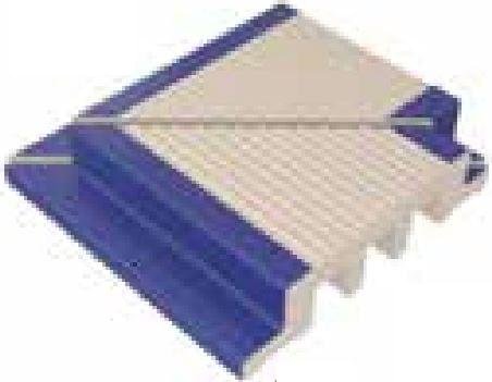 VitrA Pool Ral 5002 Cobalt Blue Matt Channel Edge Both Sided Corner 12.5x12.5