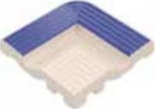 VitrA Pool Ral 5002 Cobalt Blue Profiled Edge With Finger Grip External Corner Matt 12.5x12.5