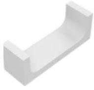 VitrA Pool Ral 9016 White Quarter Channel Tile Glossy 18x5.65