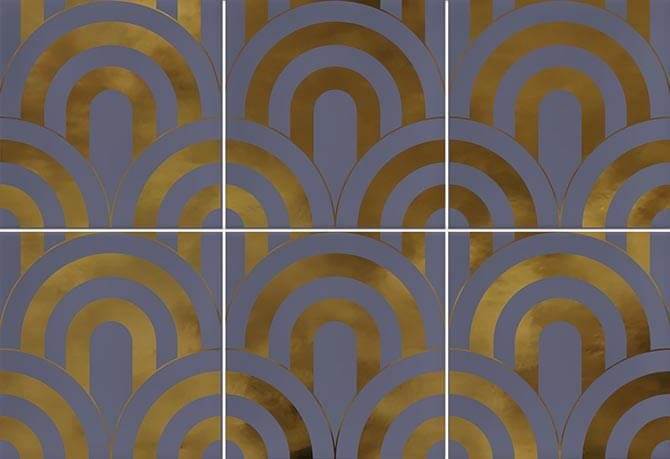 Vives Hanami Takada Indigo Oro 23x33.5