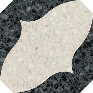 Vives Niza Octogono Cerbere Negro 20x20