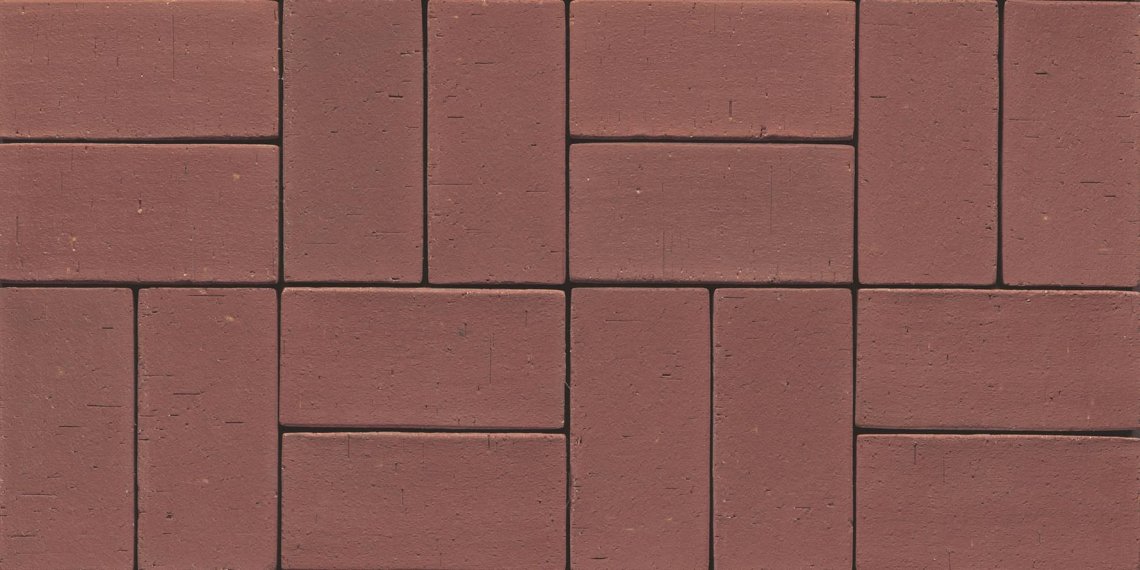Westerwalder Klinker Klinker Paving Stones Naturrot Rigel 52 5.5x24