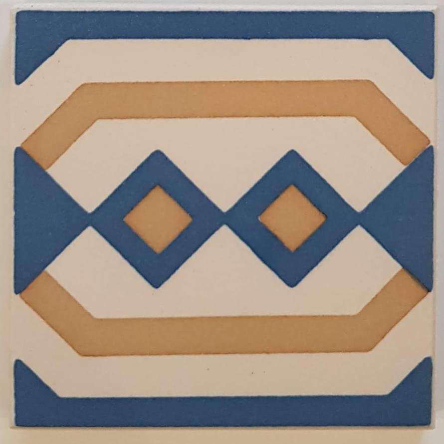 Winckelmans Simple Colors Decors Encaustic Enc 21F White D.Blue-D.Yellow 10x10