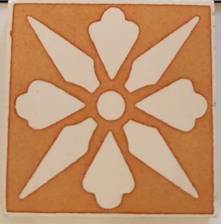 Winckelmans Simple Colors Decors Encaustic Enc06 White Dark Yellow 5x5
