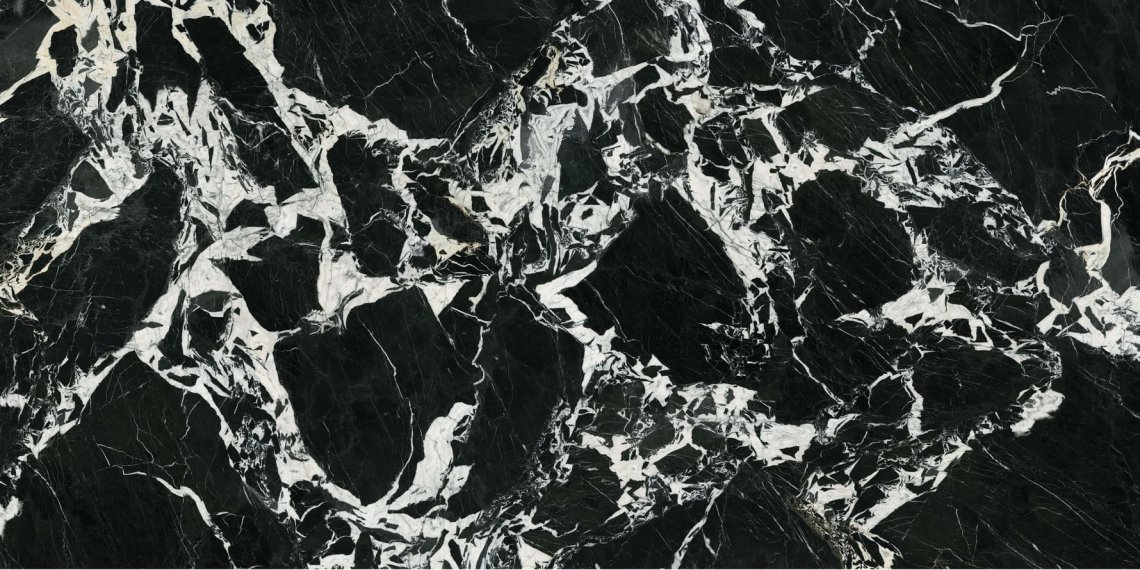 Zodiac Ceramica Porcelain Napoleon Black Gloss 160x320