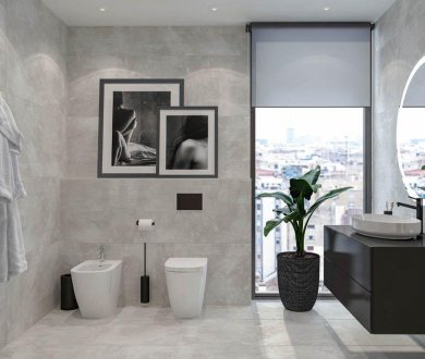 Плитка AGL Tiles коллекция Metal Cemento