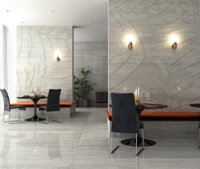 Плитка Ava коллекция Marmi Travertino Silver