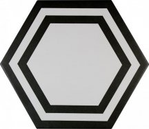 Adex Pavimento Hexagono Deco Black 20x23